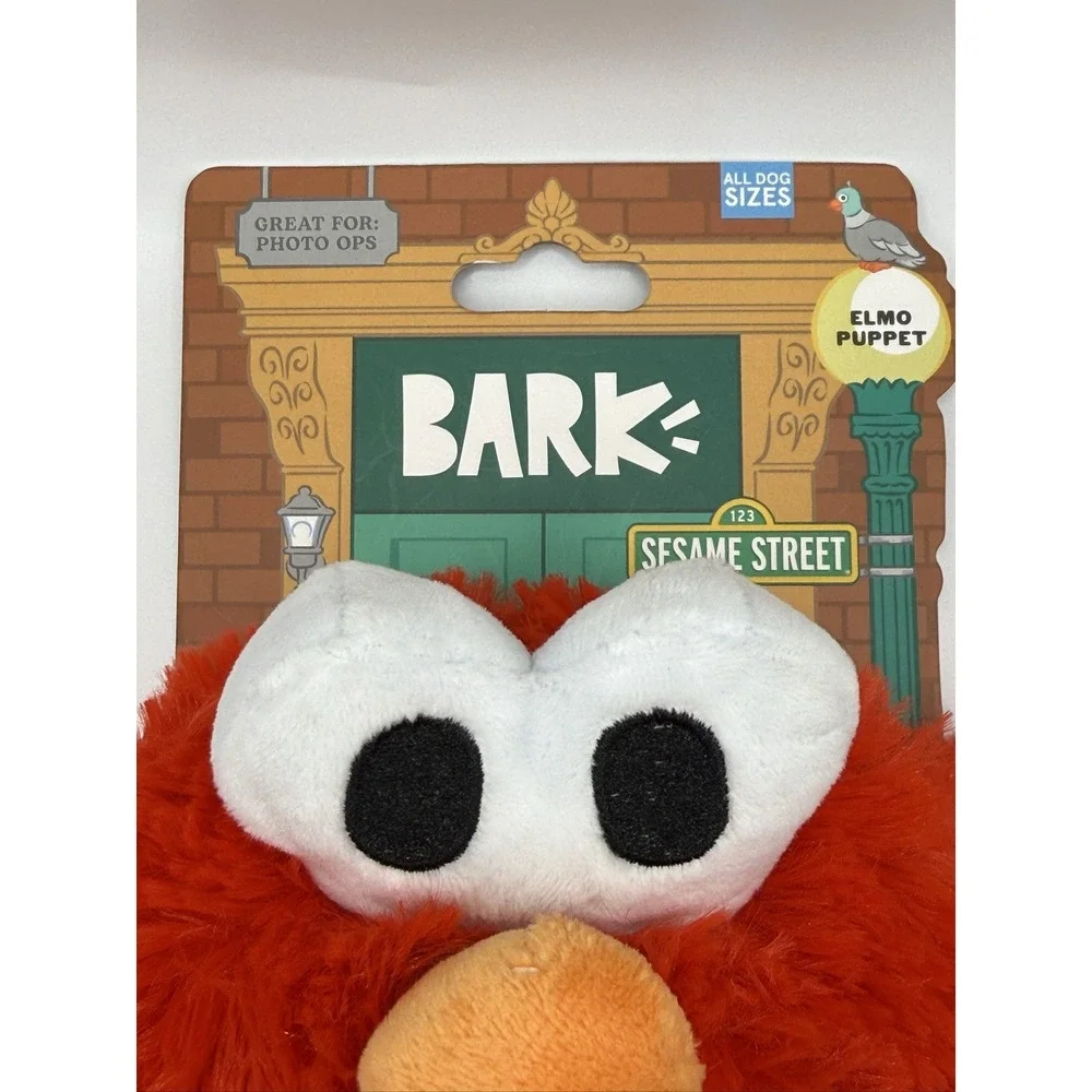 BARK Elmo Dog Toy Squeaker Crinkle Plush Sesame Street All Dog Sizes